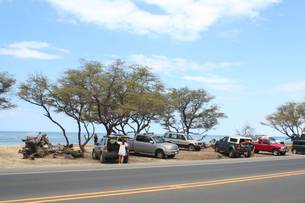 Ukumehame Beach Park is practically on the road.