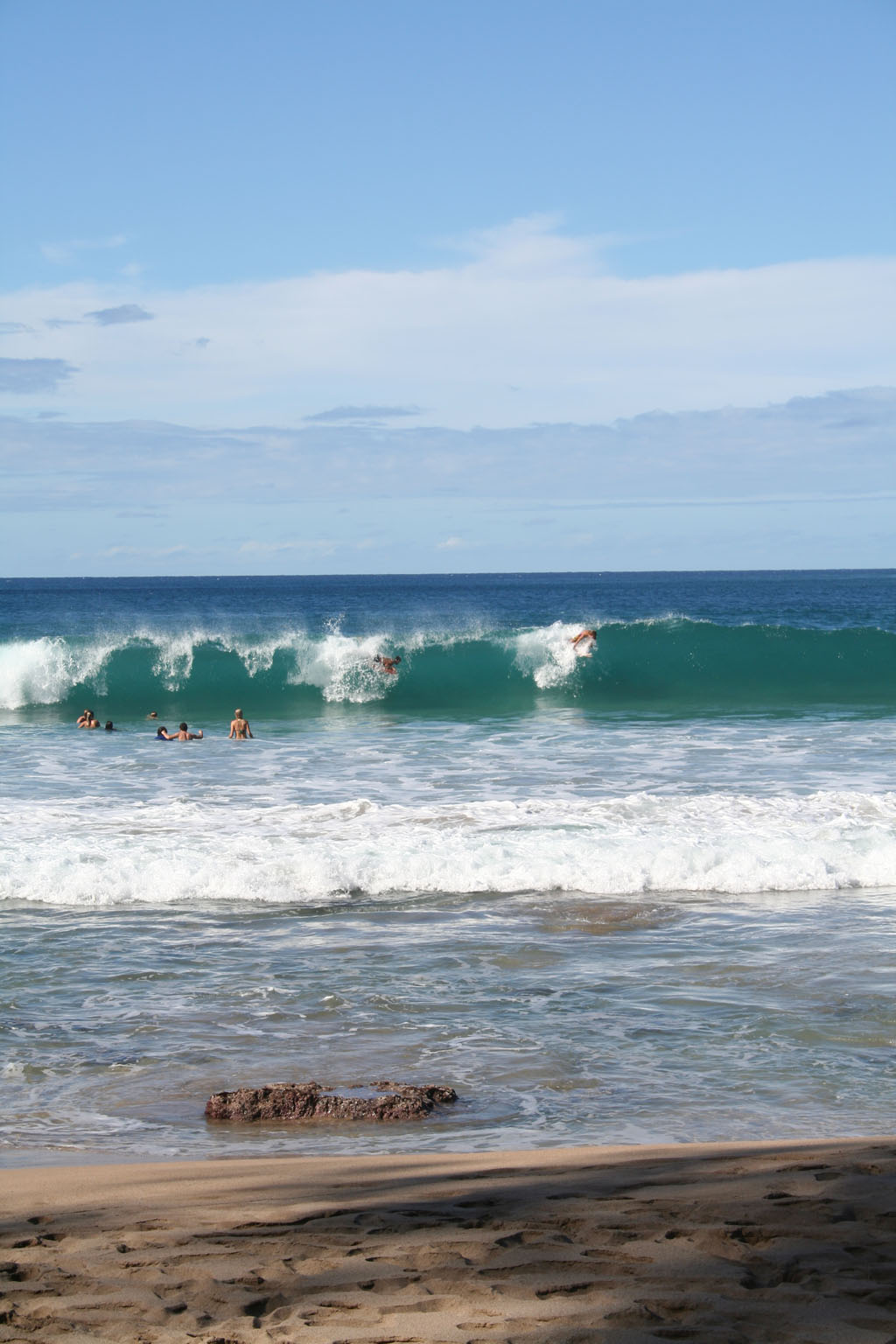 Winter surf break at Mokule'ia Bay aka Slaughterhouse Beach