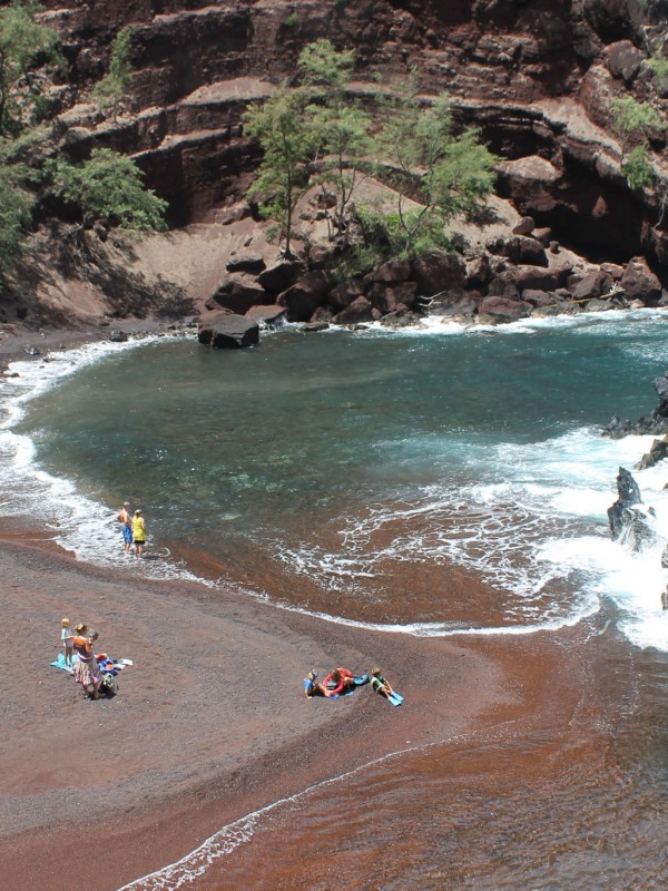 Red Sand Beach in Hana