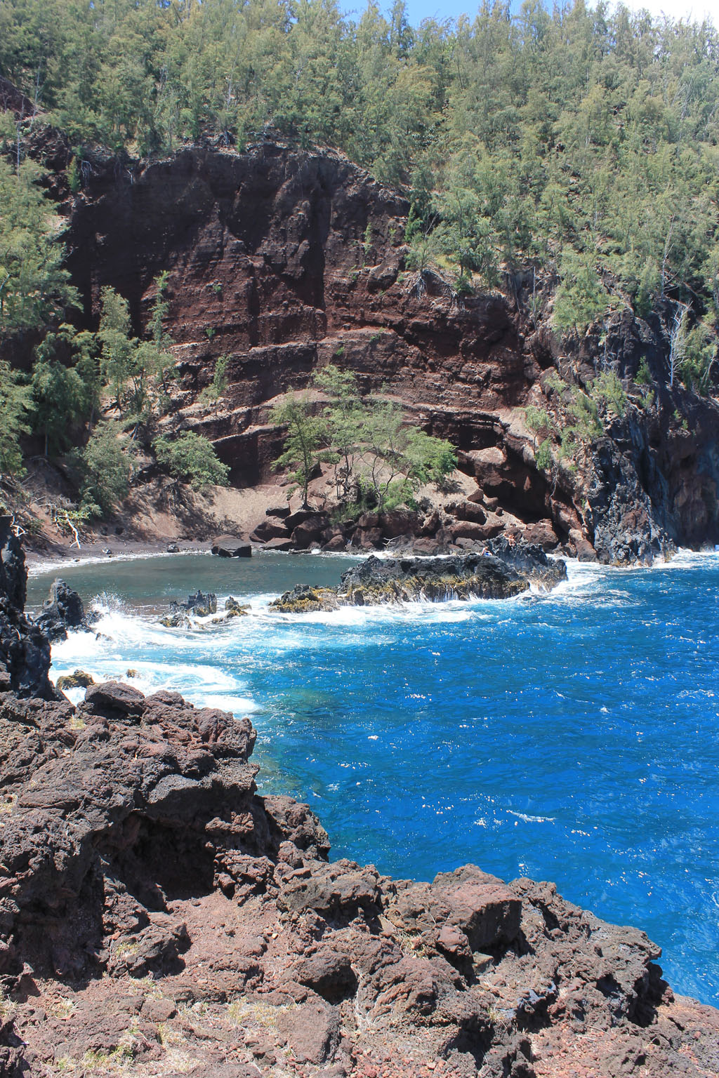 View from the trail as you approach the cove.